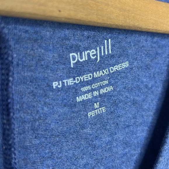 PUREJILL J. Jill PJ Tie Dyed Boho Beachy Artsy Sleeveless Split Hem Maxi Dress - Picture 9 of 14